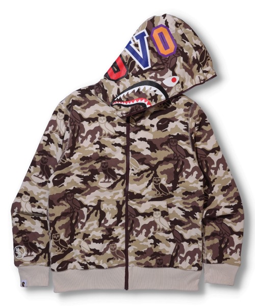 OVO "OCTOBER VERY OWN"（オービーオー　　オクトーバーベリーオウン）の「BAPE X OVO WOODLAND CAMO SHARK REVERSIBLE FULL ZIP HOODIE M（パーカー・メンズ・レッド/ブラック・LARGE/SMALL/XXX-LARGE/XX-LARGE/X-LARGE/MEDIUM）」の21枚目の写真