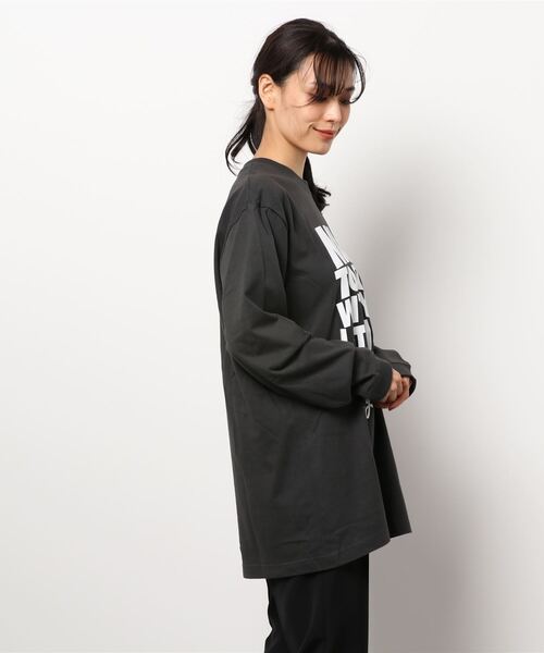 JOURNAL STANDARD(ジャーナルスタンダード)の「ビッグロゴロングTシャツ【NICE】(Tシャツ/カットソー・レディース・ブラック系その他/ホワイト・FREE)」の12枚目の写真
