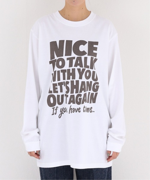 JOURNAL STANDARD(ジャーナルスタンダード)の「ビッグロゴロングTシャツ【NICE】(Tシャツ/カットソー・レディース・ブラック系その他/ホワイト・FREE)」の19枚目の写真
