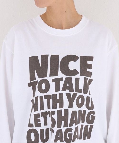 JOURNAL STANDARD(ジャーナルスタンダード)の「ビッグロゴロングTシャツ【NICE】(Tシャツ/カットソー・レディース・ブラック系その他/ホワイト・FREE)」の17枚目の写真