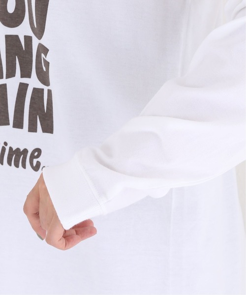 JOURNAL STANDARD(ジャーナルスタンダード)の「ビッグロゴロングTシャツ【NICE】(Tシャツ/カットソー・レディース・ブラック系その他/ホワイト・FREE)」の14枚目の写真