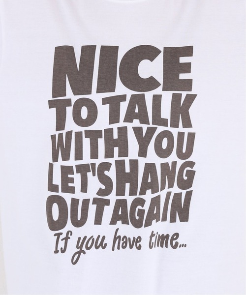 JOURNAL STANDARD(ジャーナルスタンダード)の「ビッグロゴロングTシャツ【NICE】(Tシャツ/カットソー・レディース・ブラック系その他/ホワイト・FREE)」の20枚目の写真