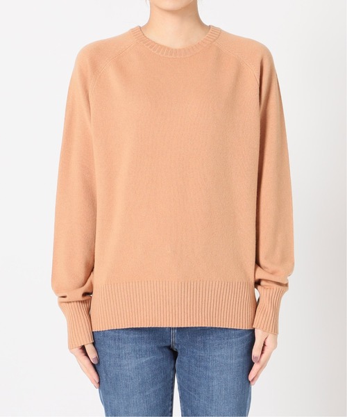 La TOTALITE（ラトータリテ）の「ウールカシミヤクルーネックプルオーバー◆（ニット/セーター・レディース・グリーン/キャメル/ピンク/ネイビー・FREE）」の5枚目の写真