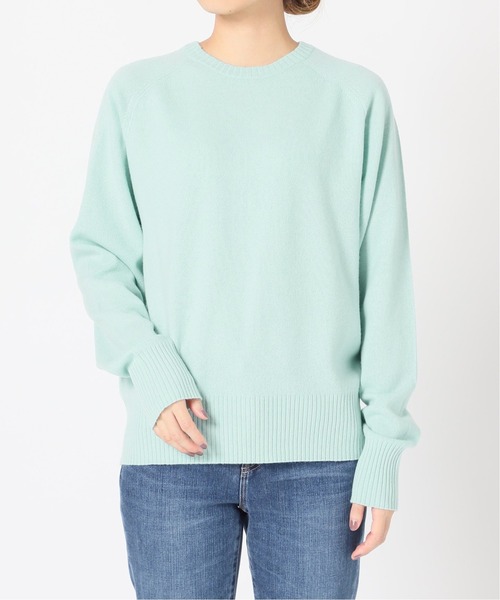 La TOTALITE（ラトータリテ）の「ウールカシミヤクルーネックプルオーバー◆（ニット/セーター・レディース・グリーン/キャメル/ピンク/ネイビー・FREE）」の15枚目の写真