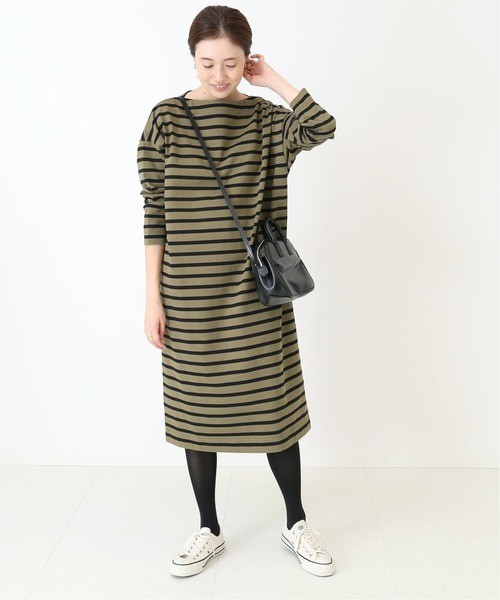 SLOBE IENA（スローブイエナ）の「【TRADITIONAL WEATHERWEAR 】 BMB SHIRT SUPER ロングワンピース【手洗い可】◆（Tシャツ/カットソー・レディース・ブラック/カーキ・FREE）」の15枚目の写真