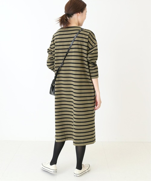 SLOBE IENA（スローブイエナ）の「【TRADITIONAL WEATHERWEAR 】 BMB SHIRT SUPER ロングワンピース【手洗い可】◆（Tシャツ/カットソー・レディース・ブラック/カーキ・FREE）」の9枚目の写真