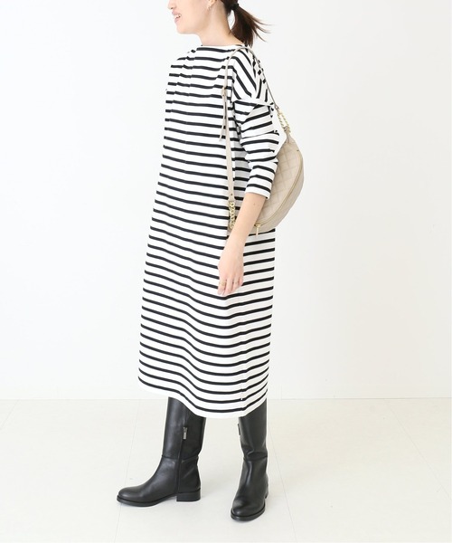 SLOBE IENA（スローブイエナ）の「【TRADITIONAL WEATHERWEAR 】 BMB SHIRT SUPER ロングワンピース【手洗い可】◆（Tシャツ/カットソー・レディース・ブラック/カーキ・FREE）」の6枚目の写真