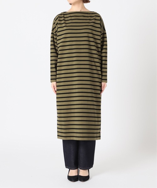 SLOBE IENA（スローブイエナ）の「【TRADITIONAL WEATHERWEAR 】 BMB SHIRT SUPER ロングワンピース【手洗い可】◆（Tシャツ/カットソー・レディース・ブラック/カーキ・FREE）」の3枚目の写真