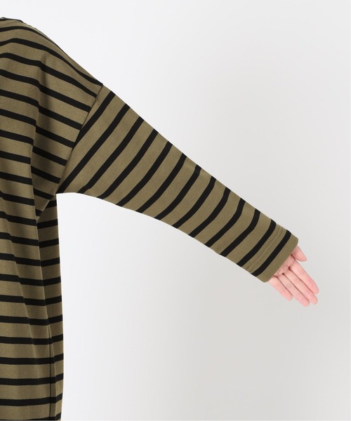 SLOBE IENA（スローブイエナ）の「【TRADITIONAL WEATHERWEAR 】 BMB SHIRT SUPER ロングワンピース【手洗い可】◆（Tシャツ/カットソー・レディース・ブラック/カーキ・FREE）」の7枚目の写真