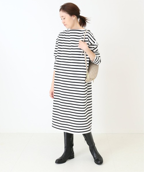 SLOBE IENA（スローブイエナ）の「【TRADITIONAL WEATHERWEAR 】 BMB SHIRT SUPER ロングワンピース【手洗い可】◆（Tシャツ/カットソー・レディース・ブラック/カーキ・FREE）」の8枚目の写真