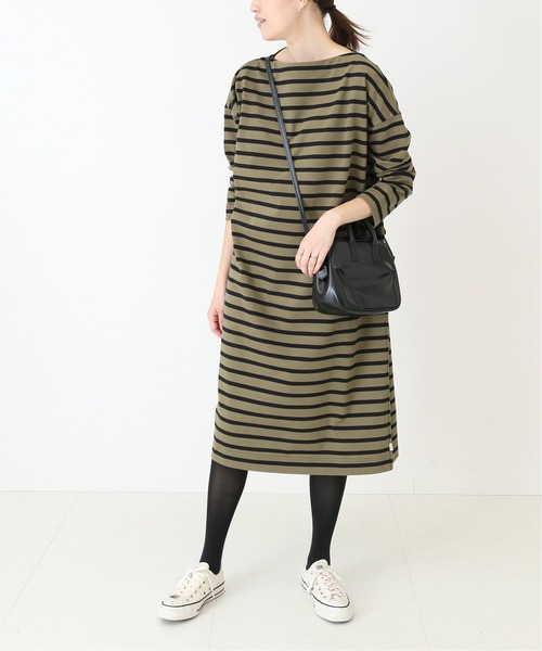 SLOBE IENA（スローブイエナ）の「【TRADITIONAL WEATHERWEAR 】 BMB SHIRT SUPER ロングワンピース【手洗い可】◆（Tシャツ/カットソー・レディース・ブラック/カーキ・FREE）」の21枚目の写真