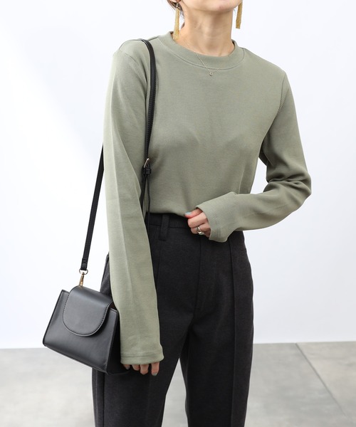 COLONY 2139(コロニートゥーワンスリーナイン)の「ギザコットンリブ長袖Tシャツ/ロンT(Tシャツ/カットソー・レディース・ブラック/オフホワイト/グリーン・SMALL/MEDIUM/LARGE)」の1枚目の写真