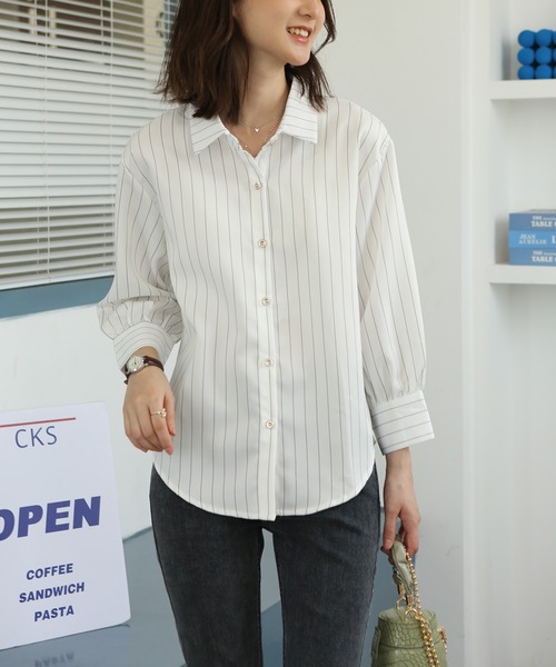 MAISON DE THERESE（メゾン ド テレーズ）の「細ストライプシャツ