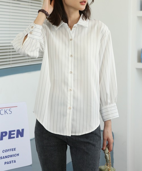 MAISON DE THERESE（メゾン ド テレーズ）の「細ストライプシャツ
