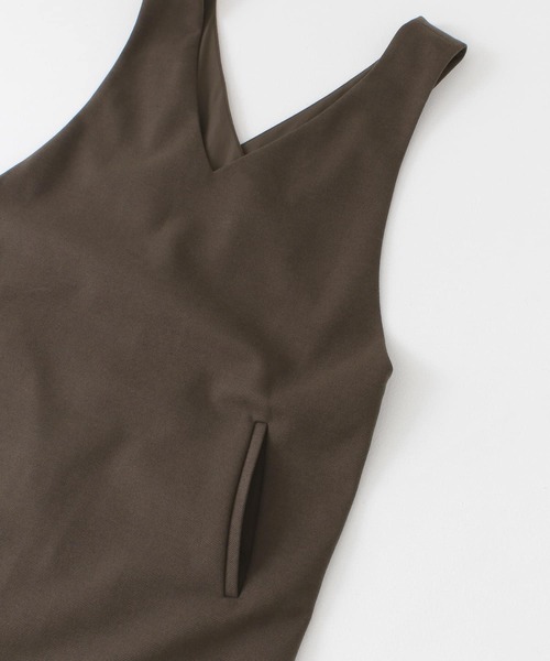 URBAN RESEARCH Sonny Label（アーバンリサーチサニーレーベル）の「『WEB限定』クロスジャンパースカート（ワンピース・レディース・ブラウン/ブラック・FREE）」の20枚目の写真