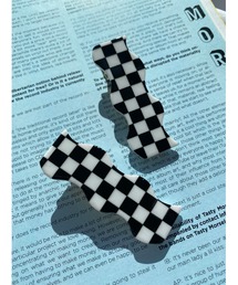 WC | 2Pカラーフラッグチェッククリップ(バレッタ/ヘアクリップ)