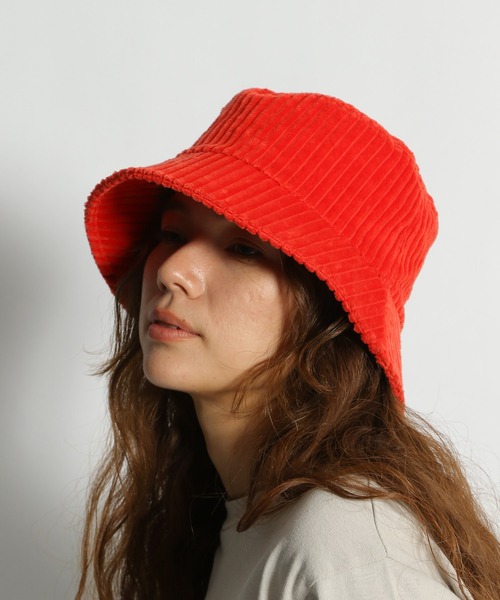 niko and...（ニコアンド）の「オリジナルコーデュロイバケットハット（ハット・レディース・ベージュ/ブルー/オレンジ/ブラック・FREE）」の4枚目の写真