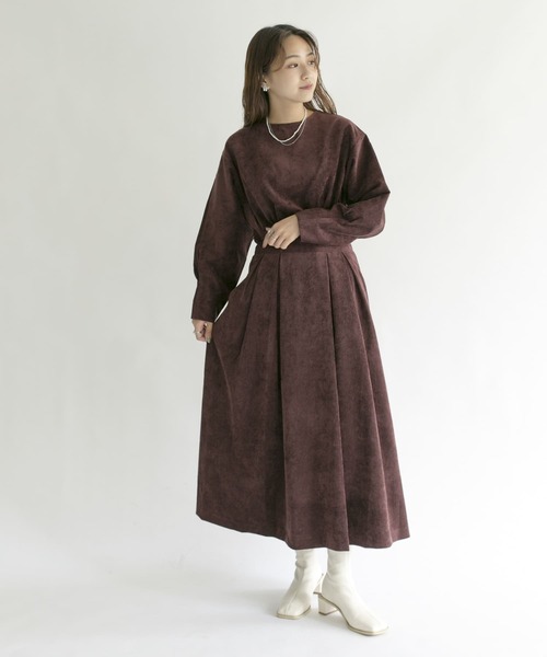 KBF（ケイビーエフ）の「【WEB/一部店舗限定】コーデュロイボリュームワンピース（ワンピース・レディース・オフホワイト/ネイビー/パープル・SMALL/MEDIUM）」の16枚目の写真