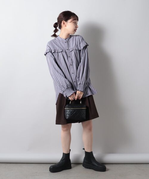 fredy couleur（フレディクルール）の「ヨーク切替フリルブラウス（シャツ/ブラウス・レディース・ベージュ系その他4/ベージュ系その他3/キャメル/オフホワイト・38）」の13枚目の写真