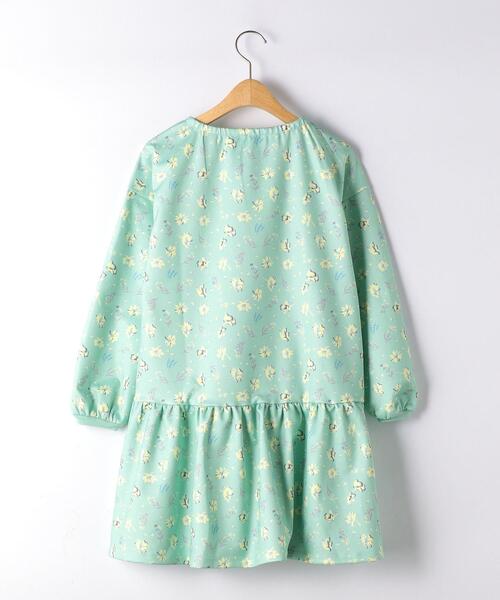 green label relaxing(グリーンレーベルリラクシング)の「ポンチ 花柄プリント ワンピース 100cm-130cm(ワンピース・キッズ・オフホワイト/ライム・110cm/130cm/100cm/120cm)」の8枚目の写真