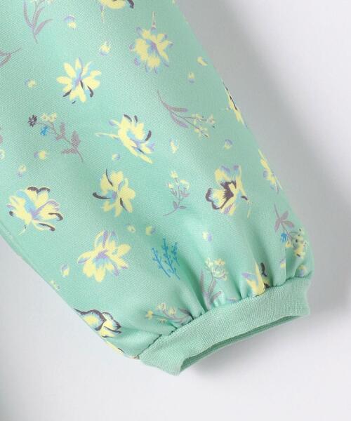 green label relaxing(グリーンレーベルリラクシング)の「ポンチ 花柄プリント ワンピース 100cm-130cm(ワンピース・キッズ・オフホワイト/ライム・110cm/130cm/100cm/120cm)」の3枚目の写真