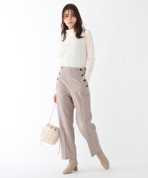 OPAQUE.CLIP（オペークドットクリップ）の「◆シアーハイネックカットソー（Tシャツ/カットソー・レディース・ブラック/チャコールグレー/オフホワイト・40/38）」の12枚目の写真