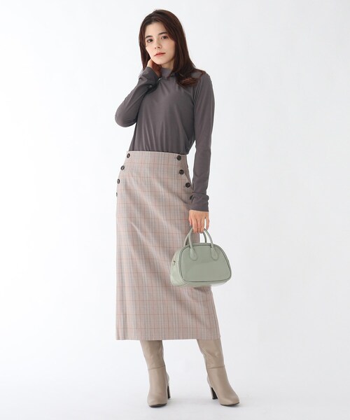 OPAQUE.CLIP（オペークドットクリップ）の「◆シアーハイネックカットソー（Tシャツ/カットソー・レディース・ブラック/チャコールグレー/オフホワイト・40/38）」の13枚目の写真