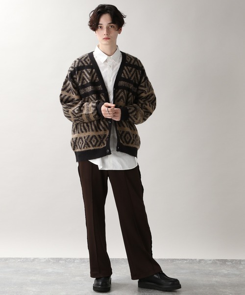 RAGEBLUE(レイジブルー)の「モヘヤ/柄ニットカーディガン/229367(ニット/セーター・メンズ・その他19/ブルー系その他・MEDIUM/LARGE)」の6枚目の写真