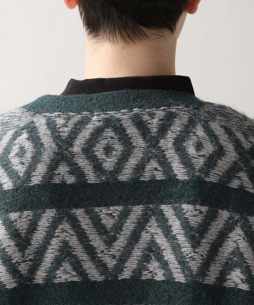 RAGEBLUE(レイジブルー)の「モヘヤ/柄ニットカーディガン/229367(ニット/セーター・メンズ・その他19/ブルー系その他・MEDIUM/LARGE)」の15枚目の写真