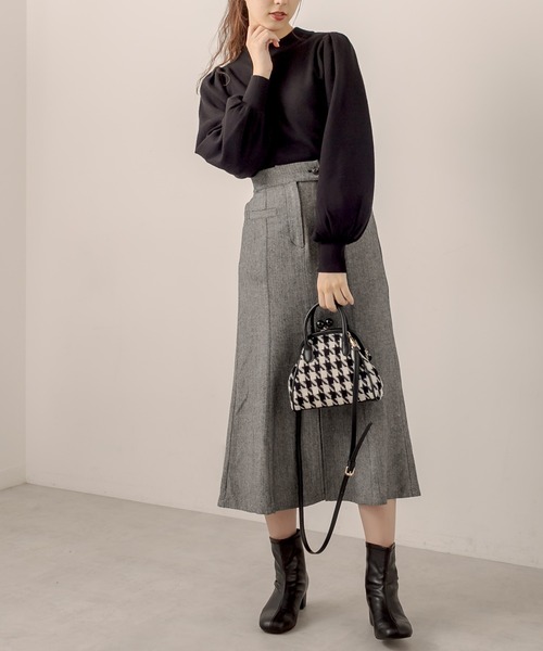 OLIVE des OLIVE（オリーブデオリーブ）の「ヘリンボーンマーメイドスカート（スカート・レディース・ブラック/ブラウン・FREE）」の3枚目の写真