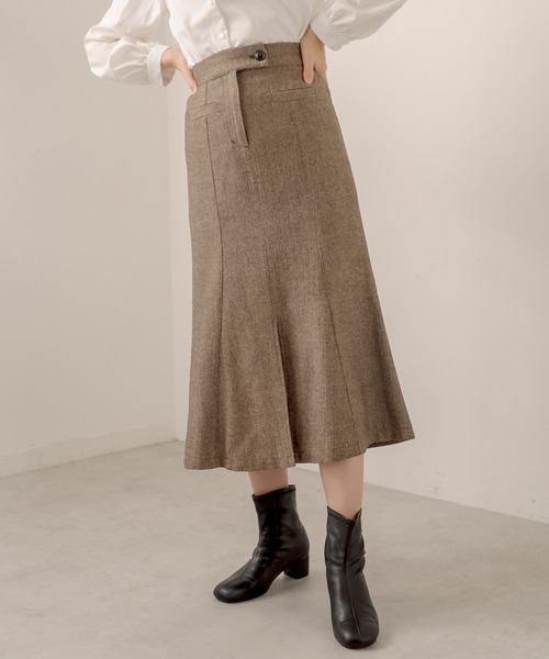 OLIVE des OLIVE（オリーブデオリーブ）の「ヘリンボーンマーメイドスカート（スカート・レディース・ブラック/ブラウン・FREE）」の13枚目の写真