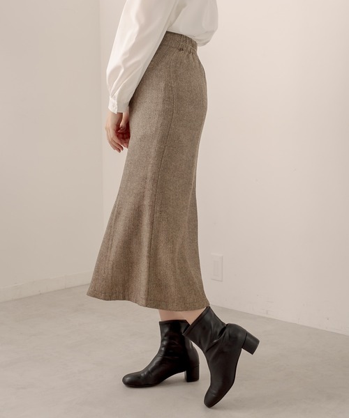 OLIVE des OLIVE（オリーブデオリーブ）の「ヘリンボーンマーメイドスカート（スカート・レディース・ブラック/ブラウン・FREE）」の7枚目の写真