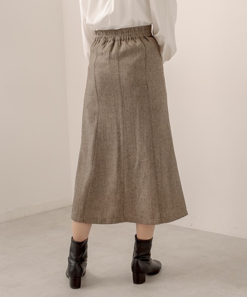 OLIVE des OLIVE（オリーブデオリーブ）の「ヘリンボーンマーメイドスカート（スカート・レディース・ブラック/ブラウン・FREE）」の10枚目の写真