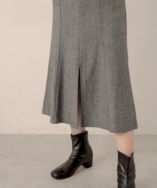OLIVE des OLIVE（オリーブデオリーブ）の「ヘリンボーンマーメイドスカート（スカート・レディース・ブラック/ブラウン・FREE）」の11枚目の写真