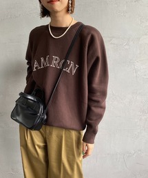 [Americana/アメリカーナ] アーチロゴ刺繍 ラグランスリーブスウェット