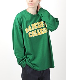 カレッジワッペンロゴ長袖Tシャツ