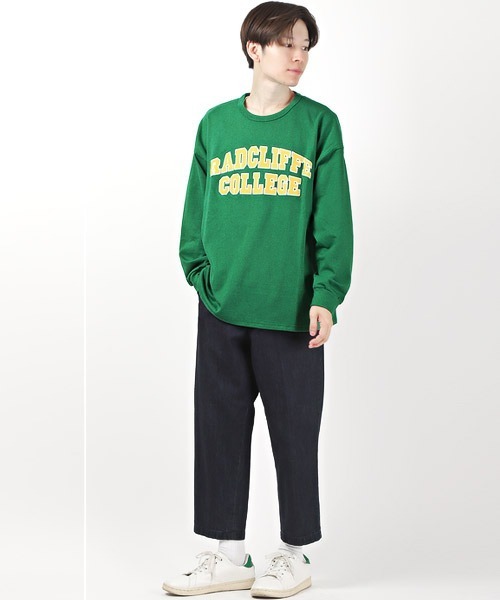 LUXSTYLE(ラグスタイル)の「カレッジワッペンロゴ長袖Tシャツ(Tシャツ/カットソー・メンズ・ホワイト/グリーン/オレンジ/ブルー/ブラック・L/M)」の11枚目の写真