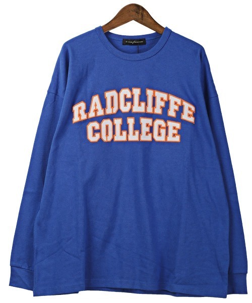 LUXSTYLE(ラグスタイル)の「カレッジワッペンロゴ長袖Tシャツ(Tシャツ/カットソー・メンズ・ホワイト/グリーン/オレンジ/ブルー/ブラック・L/M)」の14枚目の写真