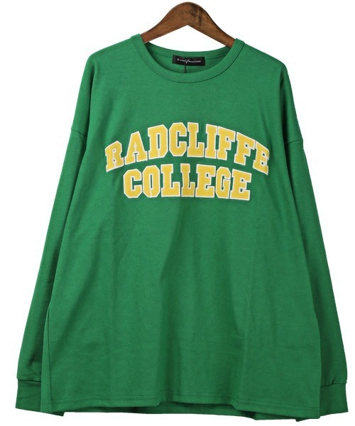 LUXSTYLE(ラグスタイル)の「カレッジワッペンロゴ長袖Tシャツ(Tシャツ/カットソー・メンズ・ホワイト/グリーン/オレンジ/ブルー/ブラック・L/M)」の16枚目の写真