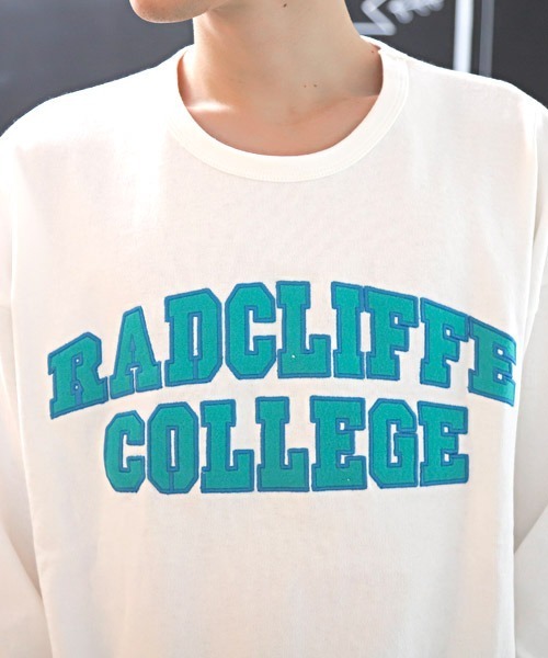 LUXSTYLE(ラグスタイル)の「カレッジワッペンロゴ長袖Tシャツ(Tシャツ/カットソー・メンズ・ホワイト/グリーン/オレンジ/ブルー/ブラック・L/M)」の18枚目の写真