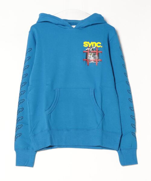 Sync.(スィンク)の「Sync. 【D*FACE】PULLOVER HOODED "BEHIND BARS"(パーカー・メンズ・ブラック/グレー/ブルー・MEDIUM/SMALL/LARGE/X-LARGE)」の4枚目の写真