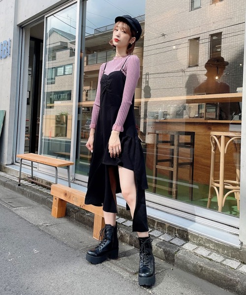 Voyage titty&Co.PETIT（ボヤージュティティアンドコープチ）の「【Voyage titty&Co.】イレヘムキャミワンピⅡ（ワンピース・レディース・ブラック・FREE）」の4枚目の写真