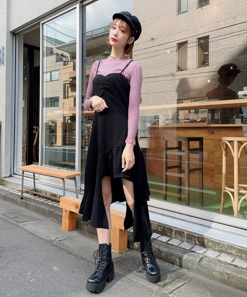 Voyage titty&Co.PETIT（ボヤージュティティアンドコープチ）の「【Voyage titty&Co.】イレヘムキャミワンピⅡ（ワンピース・レディース・ブラック・FREE）」の6枚目の写真