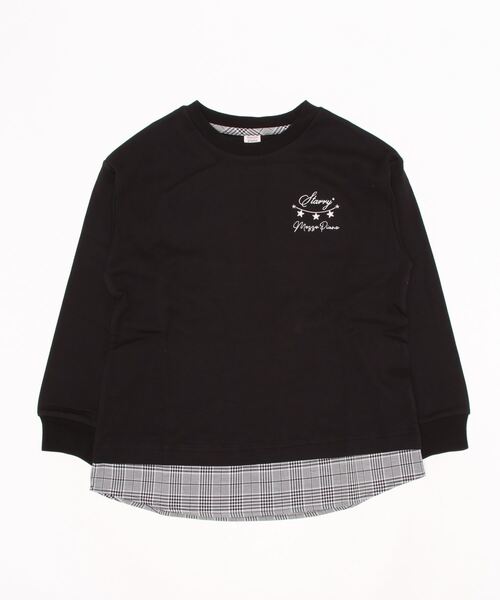 裾レイヤード長袖Tシャツ