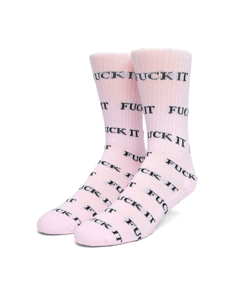 HUF（ハフ）の「FUCK IT SOCK / HUF ソックス 靴下（ソックス/靴下・メンズ・ブラック/ピンク系その他・O/S）」の2枚目の写真