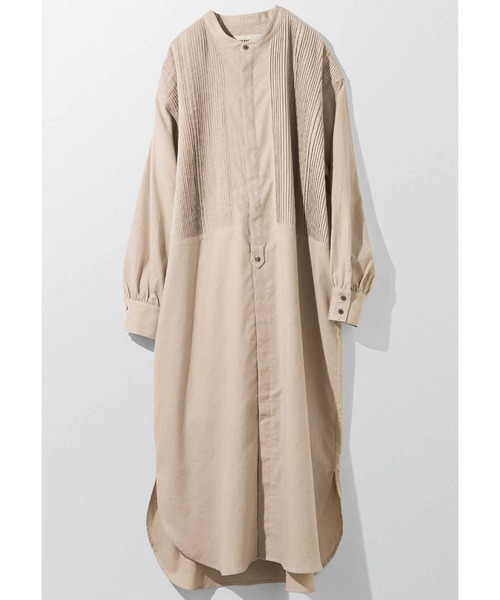 MEDE19F（メデジュウキュウ）の「ＭＥＤＥ１９Ｆ　綿麻起毛のクラシカルタックワンピース（シャツワンピース・レディース・ベージュ/パープル・MEDIUM/LARGE/NM/X-LARGE/XX-LARGE）」の21枚目の写真