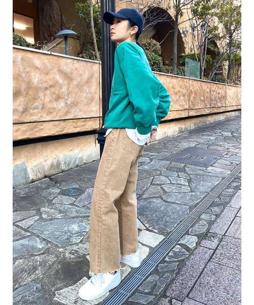 Ungrid（アングリッド）の「カットオフストレートデニム（デニムパンツ・レディース・ベージュ/アイボリー・24inch/25inch/26inch）」の10枚目の写真