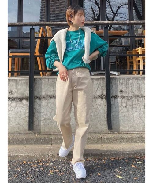 Ungrid（アングリッド）の「カットオフストレートデニム（デニムパンツ・レディース・ベージュ/アイボリー・24inch/25inch/26inch）」の15枚目の写真