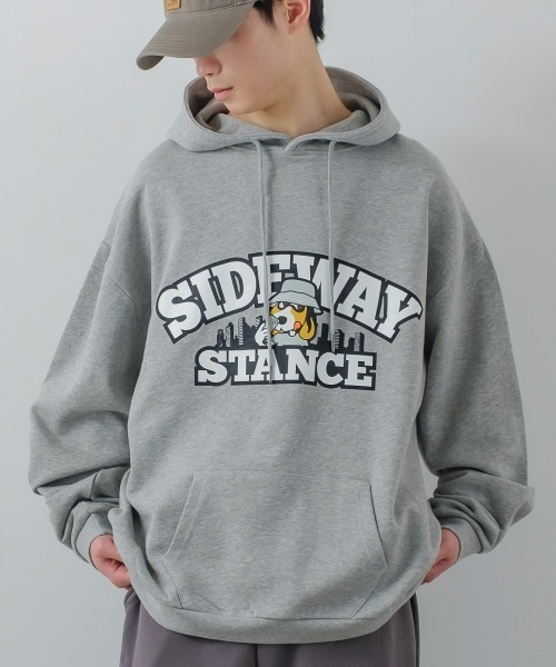 SIDEWAY STANCE（サイドウェイスタンス）の「【SIDEWAY STANCE】オリジナル グラフィック プリント オーバーサイズ スウェット プルパーカー（パーカー・メンズ・ブルーグレー/ブラック/オフホワイト/杢グレー/グレー系その他/ブラック系その他/カーキ・MEDIUM/X-LARGE/LARGE）」の7枚目の写真