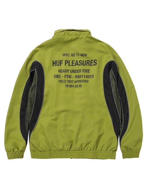 HUF(ハフ)の「PLEASURES DARTON TRACK JACKET / HUF プレジャーズ コラボ トラックジャケット(ブルゾン・メンズ・グリーン・MEDIUM/LARGE/X-LARGE)」の2枚目の写真